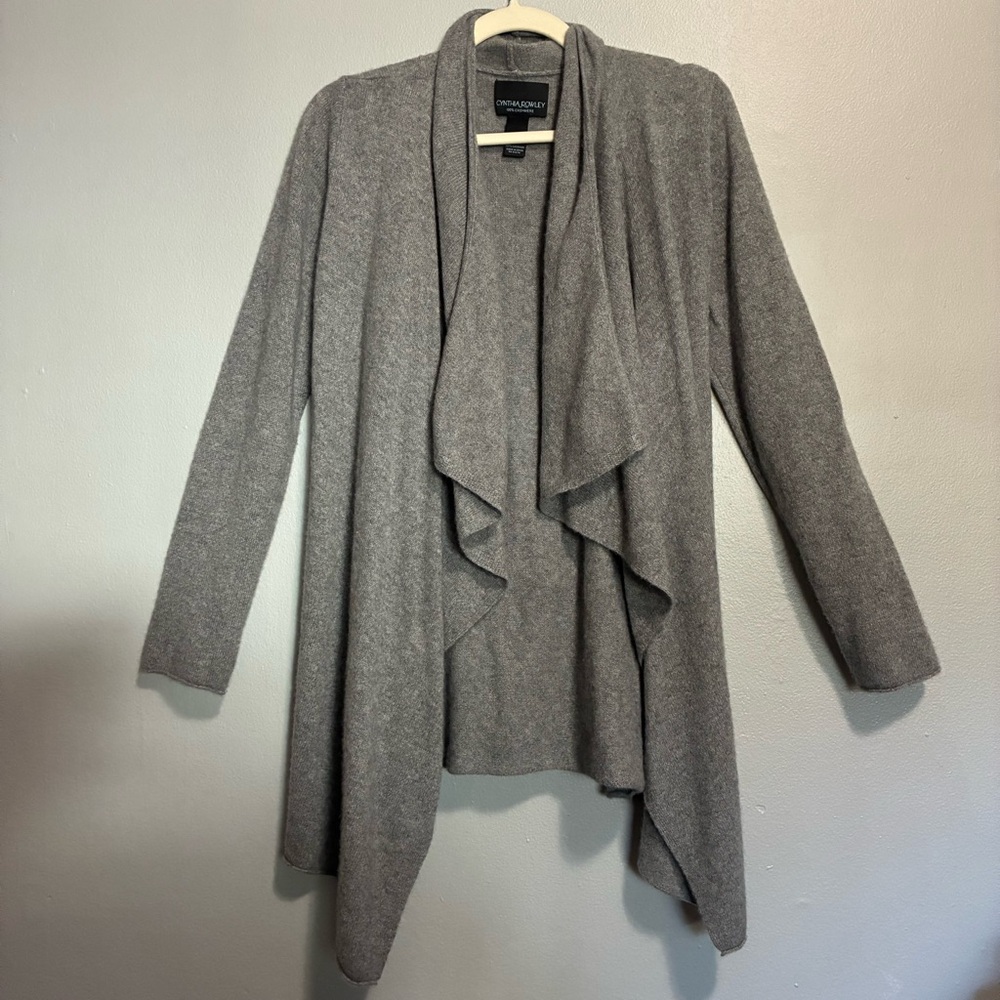 Cynthia Rowley 100% Cashmere Open Front Cardigan Sweater Women’s Size Small